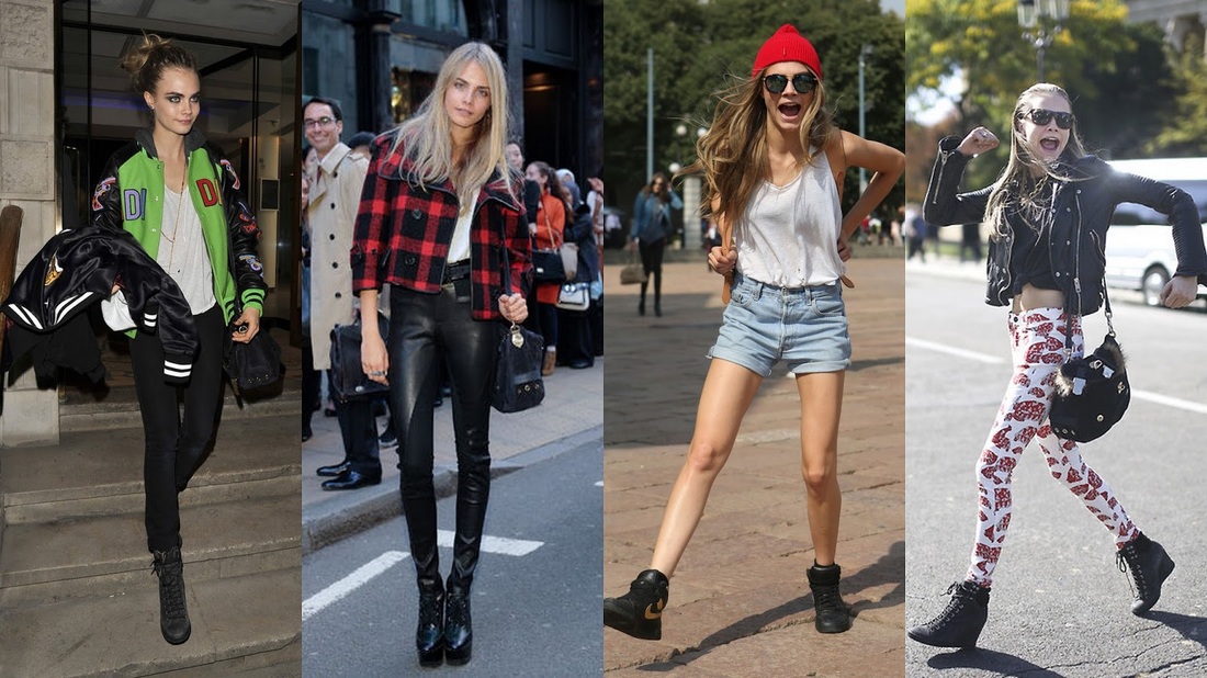 Cara Delevingne's Style Representing the 1990s Grunge Era - Messy IN black